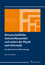 Wissenschaftliche Zeitschriftenartikel und Letters der Physik und Informatik - Jana Schumacher