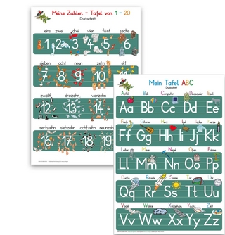 Mein Tafel-ABC + Meine Zahlentafel in Druckschrift