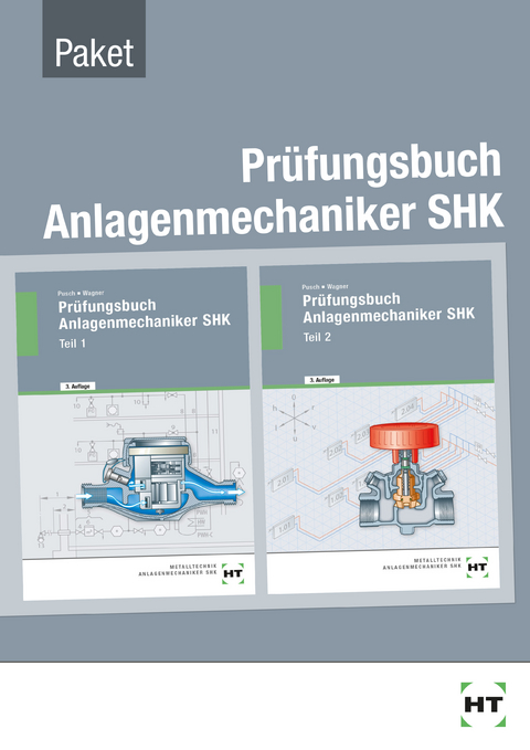 Paketangebot Pr&uuml;fungsbuch Anlagenmechaniker SHK - Peter Pusch, Josef Wagner