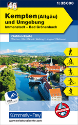Kempten (Allg&auml;u) und Umgebung Nr. 46 Outdoorkarte Deutschland 1:35 000