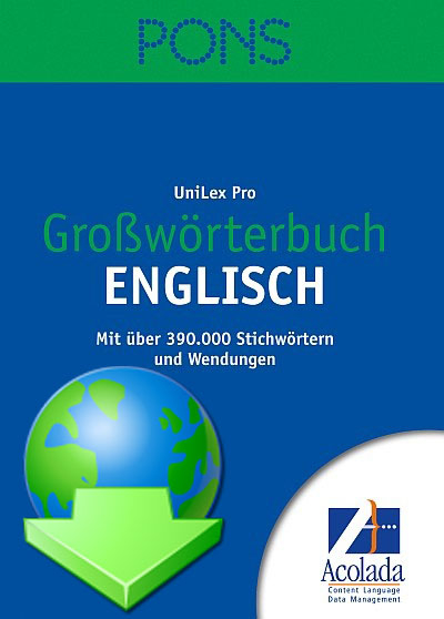 PONS Gro&szlig;w&ouml;rterbuch Englisch Deutsch-Englisch / Englisch-Deutsch