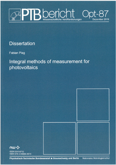 Integral methods of measurement for Photovoltaics - Fabian Plag
