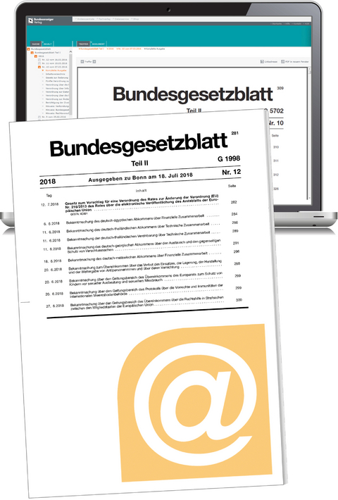 Bundesgesetzblatt Teil II, E-Mail-Datenservice (Jahresabonnement)