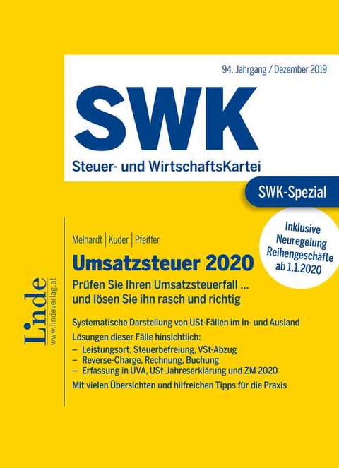 SWK-Spezial Umsatzsteuer 2020 - Stefan Melhardt, Bernhard Kuder, Sebastian Pfeiffer