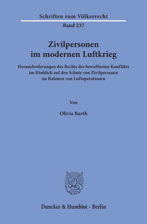 Zivilpersonen im modernen Luftkrieg. - Olivia Barth