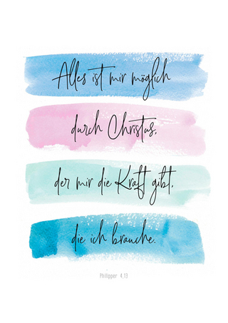 Alles ist mir möglich - Bibelversposter