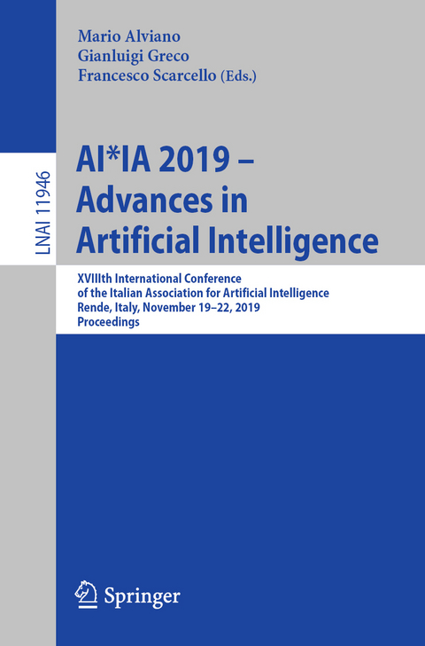 AI*IA 2019 &ndash; Advances in Artificial Intelligence - 