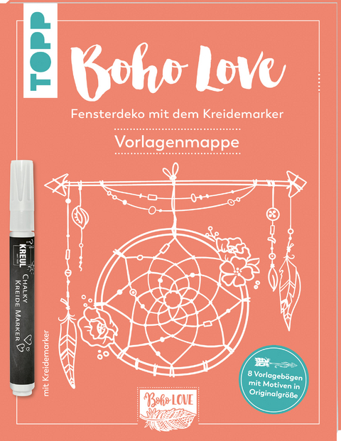 Boho Love. Fensterdeko mit dem Kreidemarker. Vorlagenmappe - Olya Kamieshkova