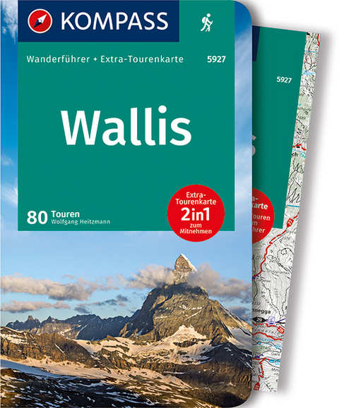 KOMPASS Wanderf&uuml;hrer Wallis, Oberwallis - Wolfgang Heitzmann