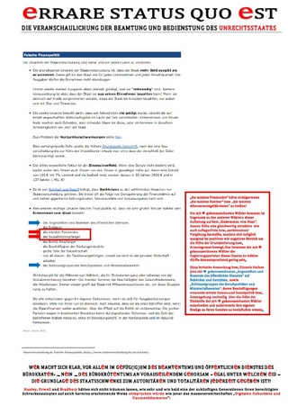 eNTEIGNUNG / eRRARE STATUS QUO eST (DIE VERANSCHAULICHUNG DER BEAMTUNG UND BEDIENSTUNG DES UNRECHTSSTAATES)