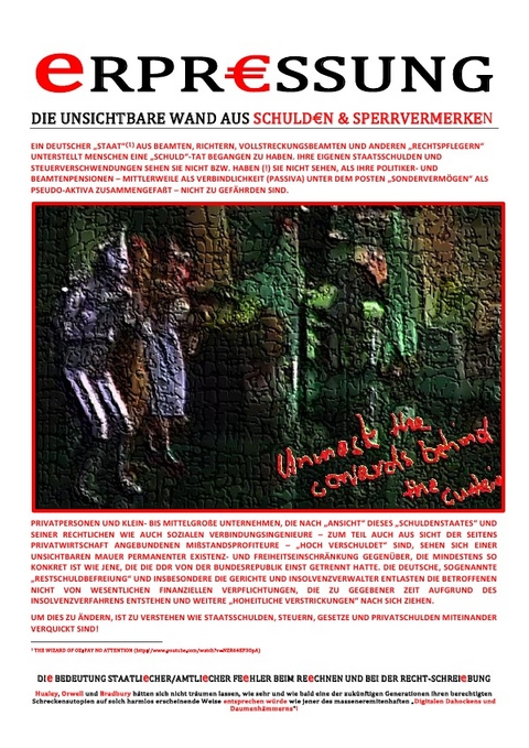 eNTEIGNUNG / eRPR&euro;SSUNG (DIE UNSICHTBARE WAND AUS SCHULD&euro;N &amp; SPERRVERMERKEN) - (SP: D) Sozialkritische Professionals: Deutschland, Christine Schast, C. M. Faust