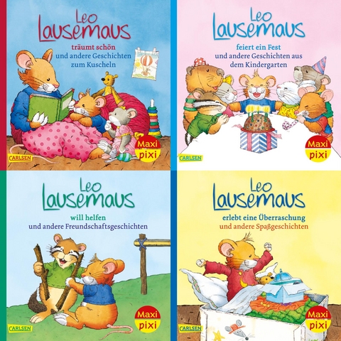 Maxi-Pixi-4er-Set 80: Meine liebsten Geschichten von Leo Lausemaus (4x1 Exemplar)