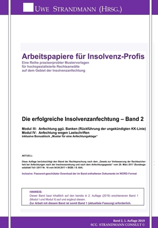 Die erfolgreiche Insolvenzanfechtung – Band 2