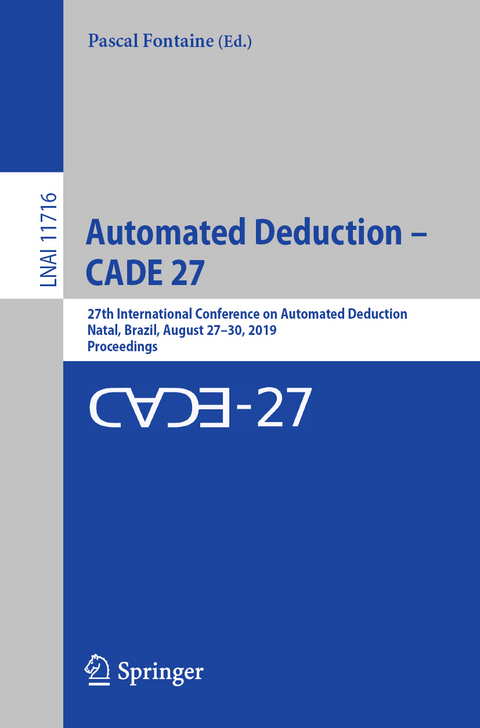 Automated Deduction &ndash; CADE 27 - 
