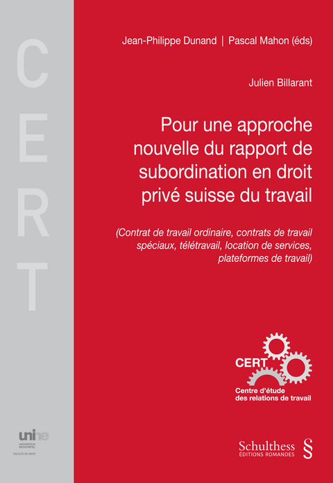Le rapport de subordination dans les relations de travail sp&eacute;ciales - Julien Billarant