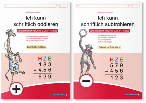 Ich kann schriftlich addieren und subtrahieren - 2 Arbeitshefte im Set - Katrin Langhans