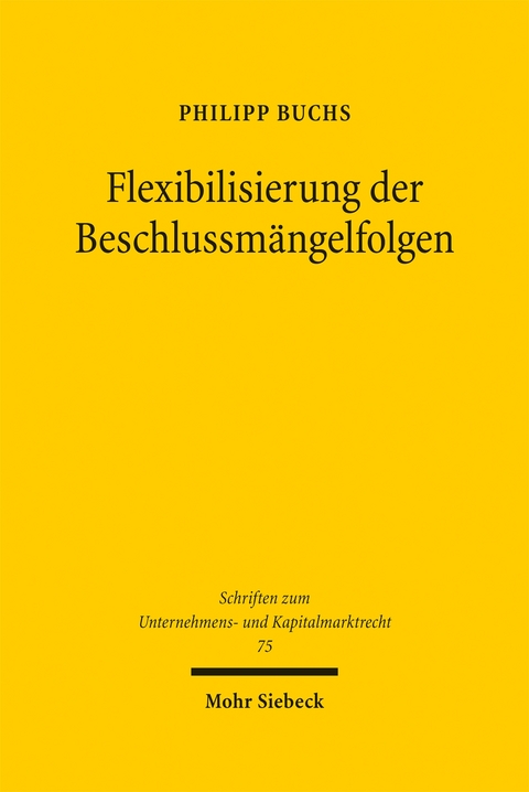 Flexibilisierung der Beschlussm&auml;ngelfolgen - Philipp Buchs