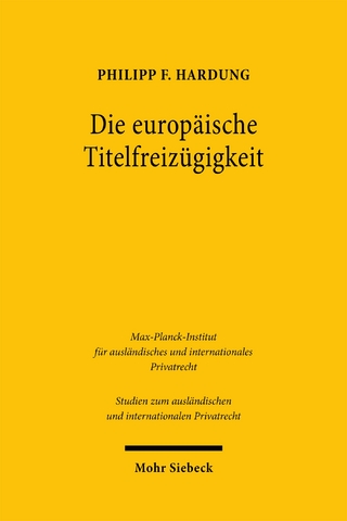 Die europäische Titelfreizügigkeit