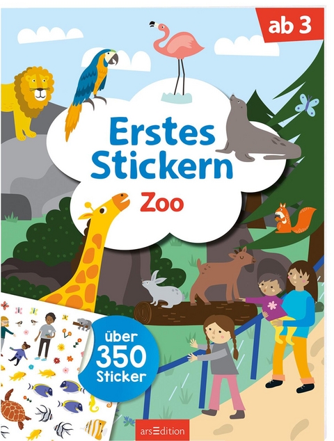 Erstes Stickern &ndash; Zoo