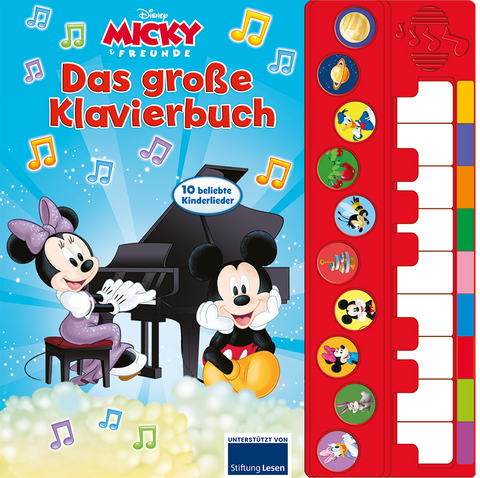 Disney Micky & Friends - Das gro&szlig;e Klavierbuch, m. Klaviertastatur u. Soundeffekten - 