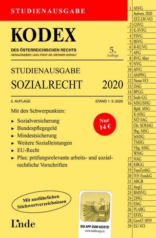 KODEX Studienausgabe Sozialrecht 2020