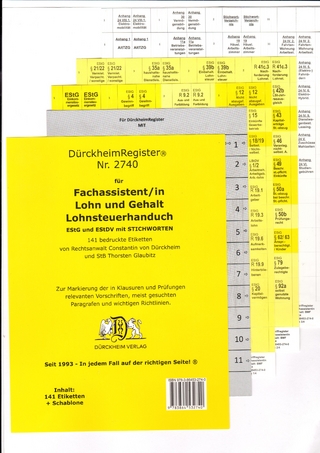 DürckheimRegister® BMF-Lohnsteuerhandbuch/EStG. Fachassistent Lohn und Gehalt (2020)