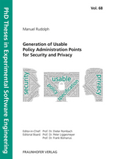Generation of Usable Policy Administration Points for Security and Privacy - Manuel Rudolph