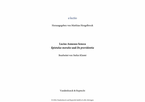 Seneca, Epistulae morales - Stefan Kliemt