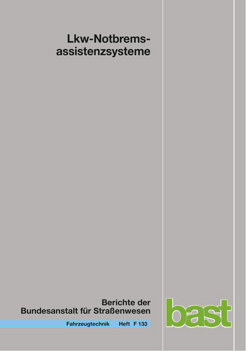 Lkw-Notbremsassistenzsysteme - Patrick Seininger, Felix Heinl, Jan-Andr&eacute; B&uuml;hne, Jost Gail
