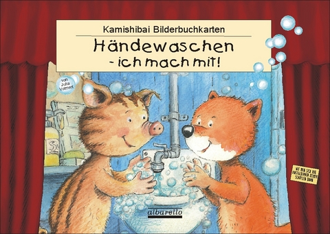 H&Auml;NDEWASCHEN - ICH MACH MIT! 11 Kamishibai-Bilderbuchkarten &uuml;bers richtige H&auml;ndewaschen, inkl. Hust- und Nies-Etikette! - Julia Volmert