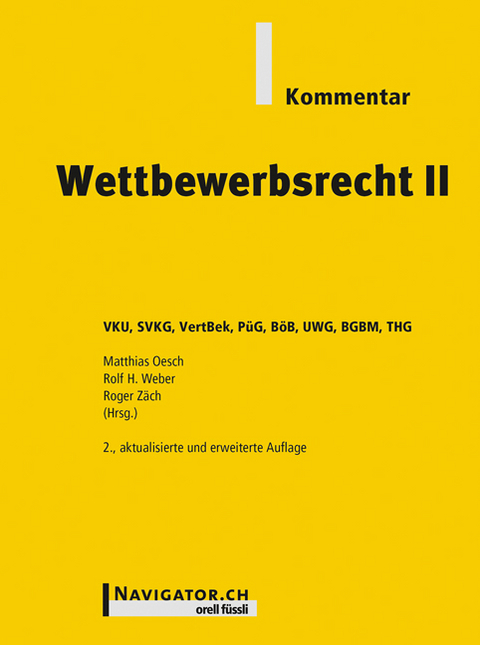 Wettbewerbsrecht II Kommentar - 