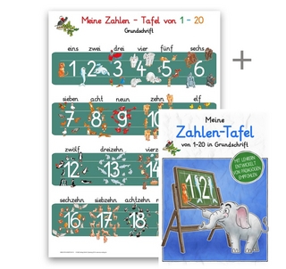 Meine Zahlen-Tafel von 1-20-Set in Grundschrift