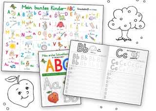 Mein buntes Kinder-ABC-Set in Grundschrift mit Artikeln