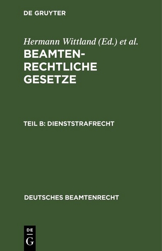 Beamtenrechtliche Gesetze / Dienststrafrecht