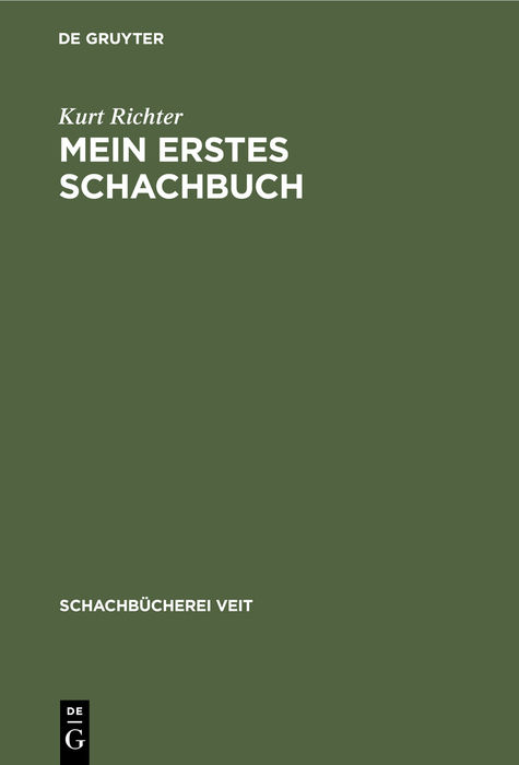 Mein erstes Schachbuch - Kurt Richter