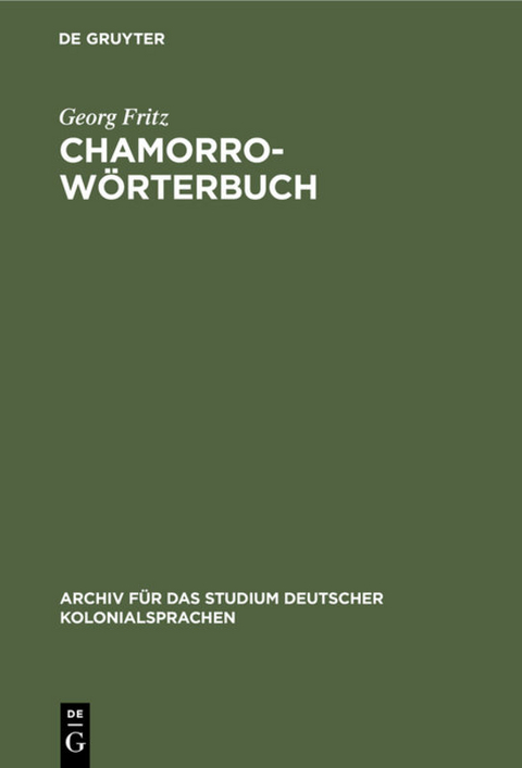 Chamorro-W&ouml;rterbuch - Georg Fritz