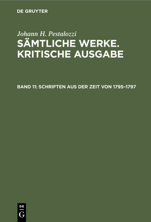 Schriften aus der Zeit von 1795&ndash;1797