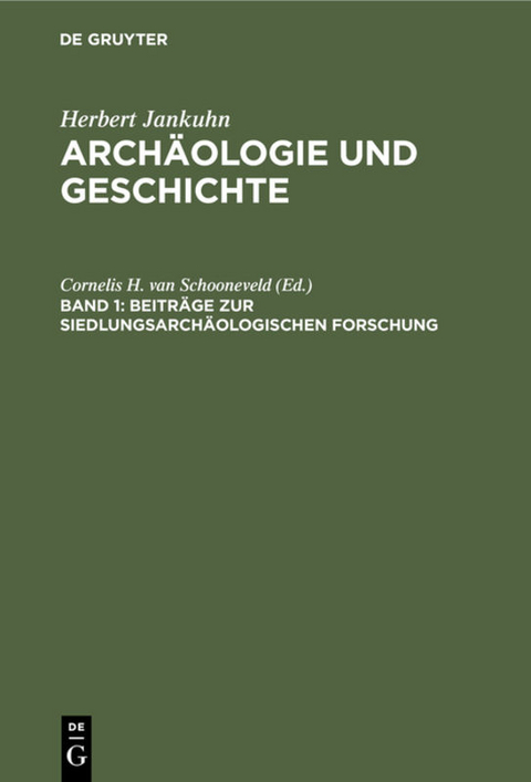 Beitr&auml;ge zur siedlungsarch&auml;ologischen Forschung