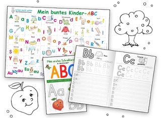 Mein buntes Kinder-ABC-Set in Druckschrift