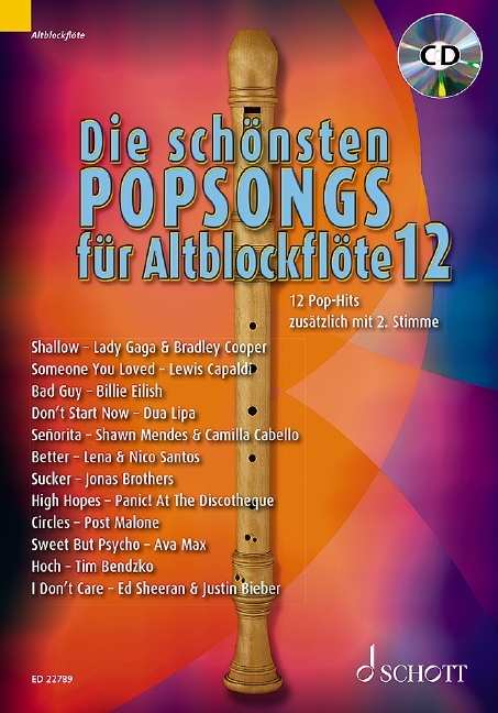 Die sch&ouml;nsten Popsongs f&uuml;r Alt-Blockfl&ouml;te