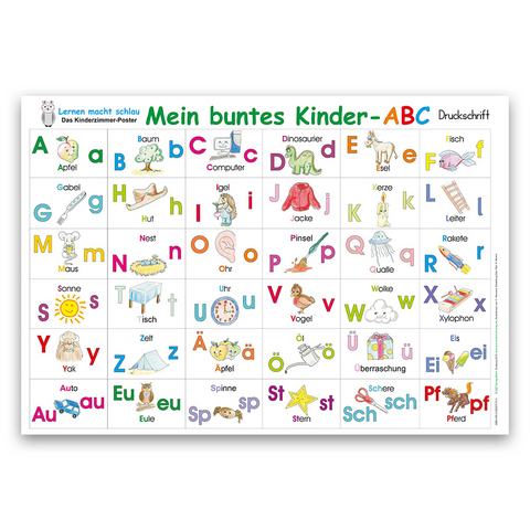 Mein buntes Kinder-ABC in Druckschrift - Helga Momm