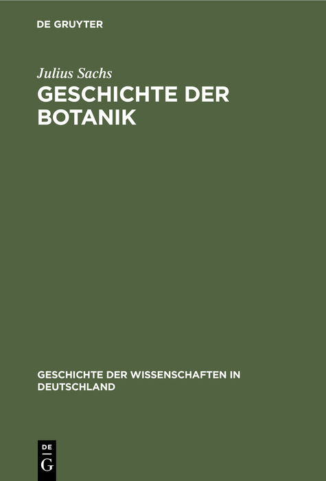 Geschichte der Botanik - Julius Sachs