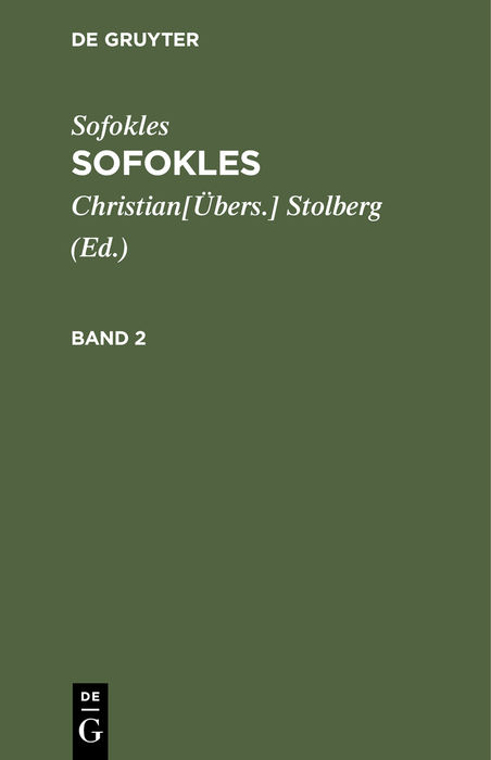 Sofokles: Sofokles / Sofokles: Sofokles. Band 2 -  Sofokles