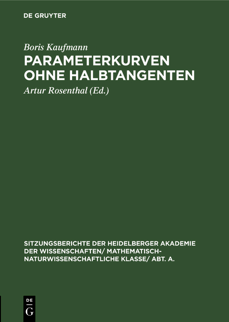 Parameterkurven ohne Halbtangenten - Boris Kaufmann