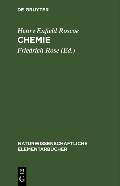 Chemie - Henry Enfield Roscoe