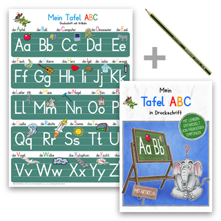 Mein Tafel-ABC - Set Druckschrift mit Artikeln