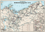 &Uuml;bersichtskarte Reichsbahndirektion Stettin 1928
