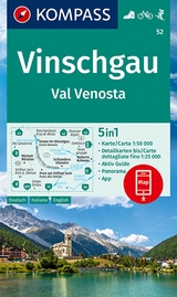 KOMPASS Wanderkarte 52 Vinschgau /Val Venosta 1:50.000 - 