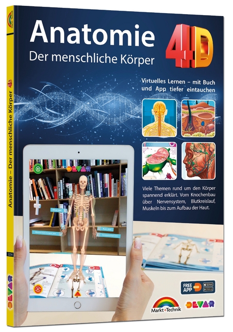 Anatomie 4D - der menschliche K&ouml;rper mit APP zum virtuellen Rundgang