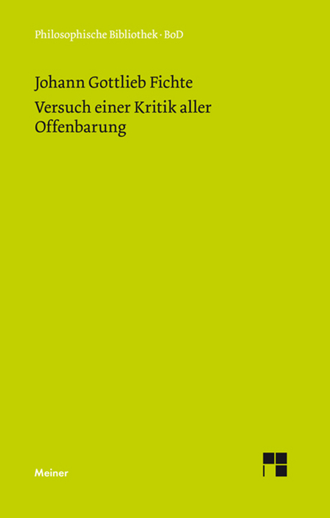 Versuch einer Kritik aller Offenbarung (1792) - Johann Gottlieb Fichte